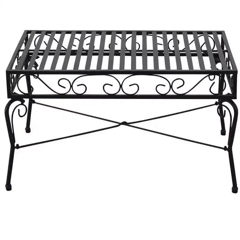 Ensemble causeuse et table basse d'extérieur Courtyard Casual French Quarter en acier noir
