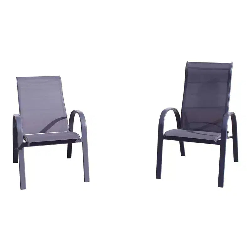 Ensemble de chaises longues de jardin 5 pièces Courtyard Casual Santa Fe avec ottomans Comprend deux chaises longues inclinables et deux ottomans et une table d'appoint