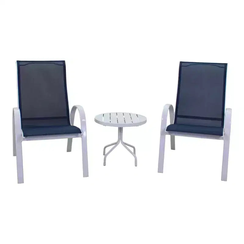 Courtyard Casual Santa Fe 3 pc Reclining Set Includes one 20 End Table and two Reclining Sling Chairs