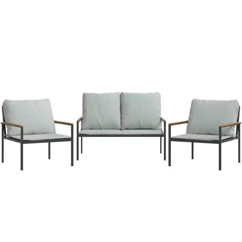 vidaXL Garden Lounge Set Anthracite, Light Grey