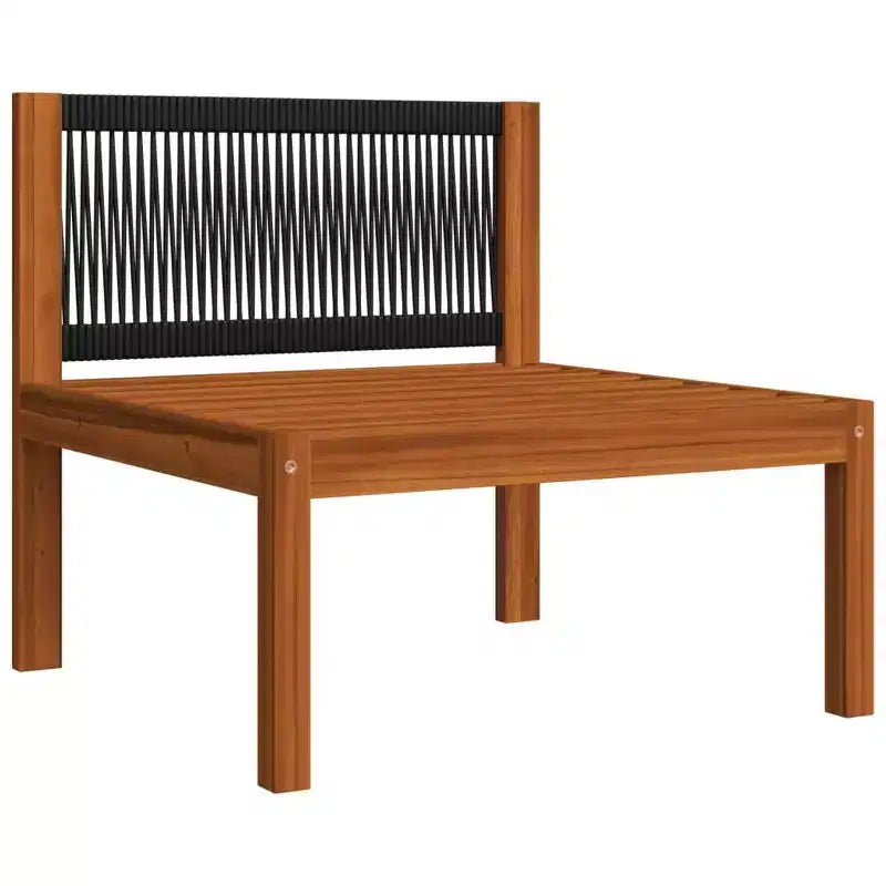 vidaXL Salon de jardin crème, bois naturel Bois d'acacia massif Standard