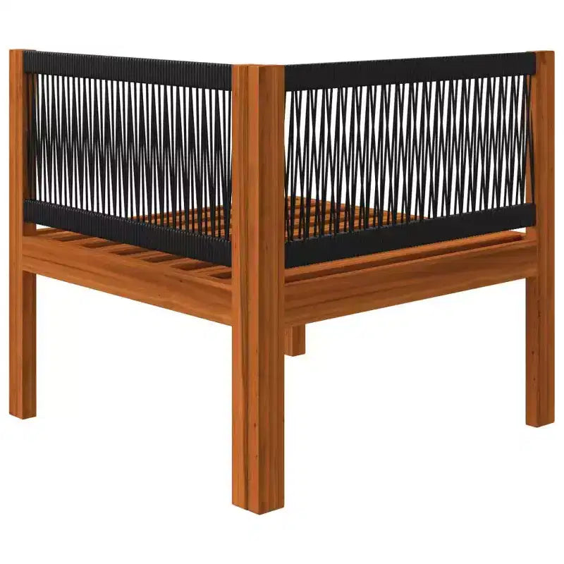 vidaXL Salon de jardin 6 pièces avec coussins crème, ensemble de mobilier de terrasse en bois d'acacia, comprenant des canapés, une table et un repose-pieds