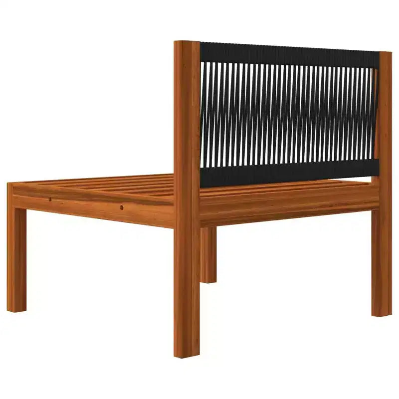 vidaXL Salon de jardin 6 pièces avec coussins crème, ensemble de mobilier de terrasse en bois d'acacia, comprenant des canapés, une table et un repose-pieds