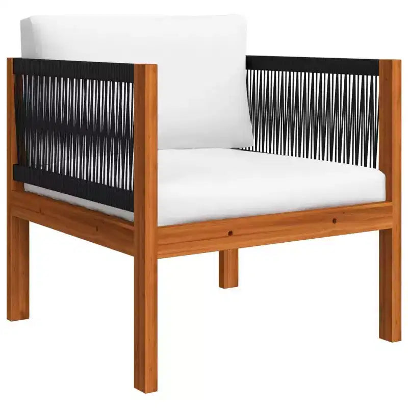vidaXL Ensemble de jardin modulable en bois d'acacia massif crème Moyen