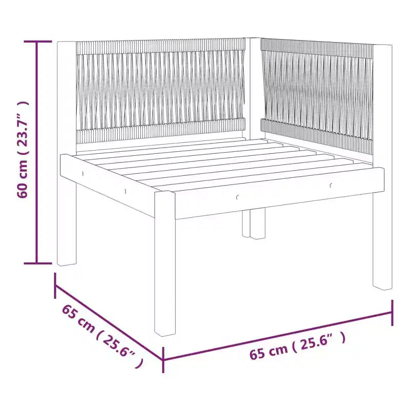 vidaXL Ensemble de jardin modulable en bois d'acacia massif crème Moyen