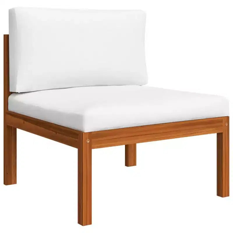 vidaXL Ensemble de jardin modulable en bois d'acacia massif crème Moyen