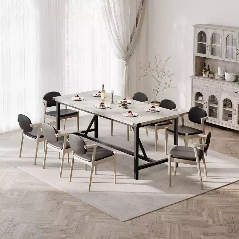 Engineered Wood Metal Dining Table 70.87''