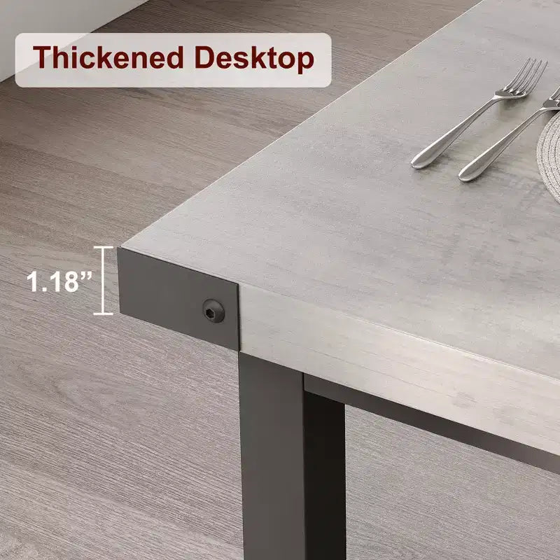 Engineered Wood Metal Dining Table 70.87''