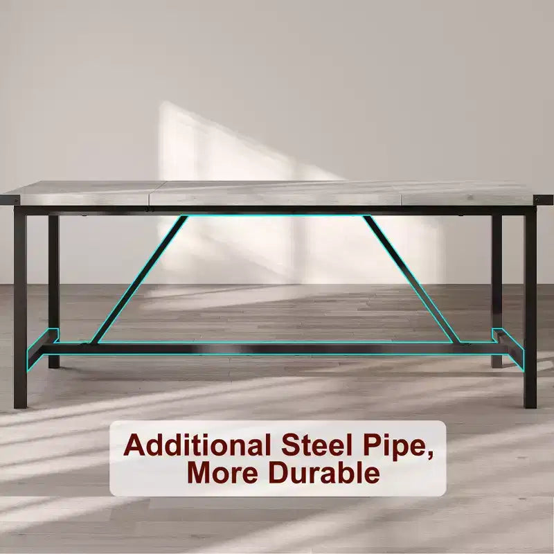 Engineered Wood Metal Dining Table 70.87''