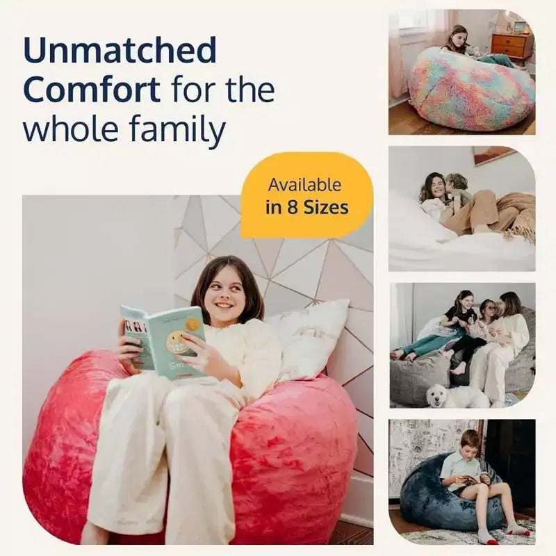 Foam Suede Bean Bag Lounger Chair Indoor
