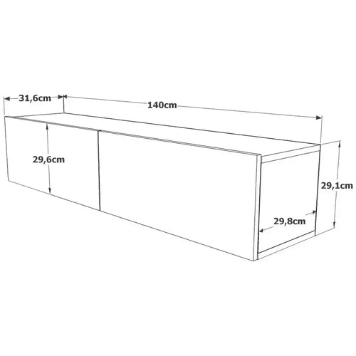 Chipboard Melamine TV Console with Storage Doors 55''