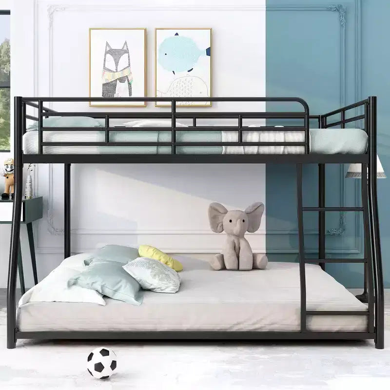 Metal Bunk Bed Twin XL over Queen with Ladder 82.4''