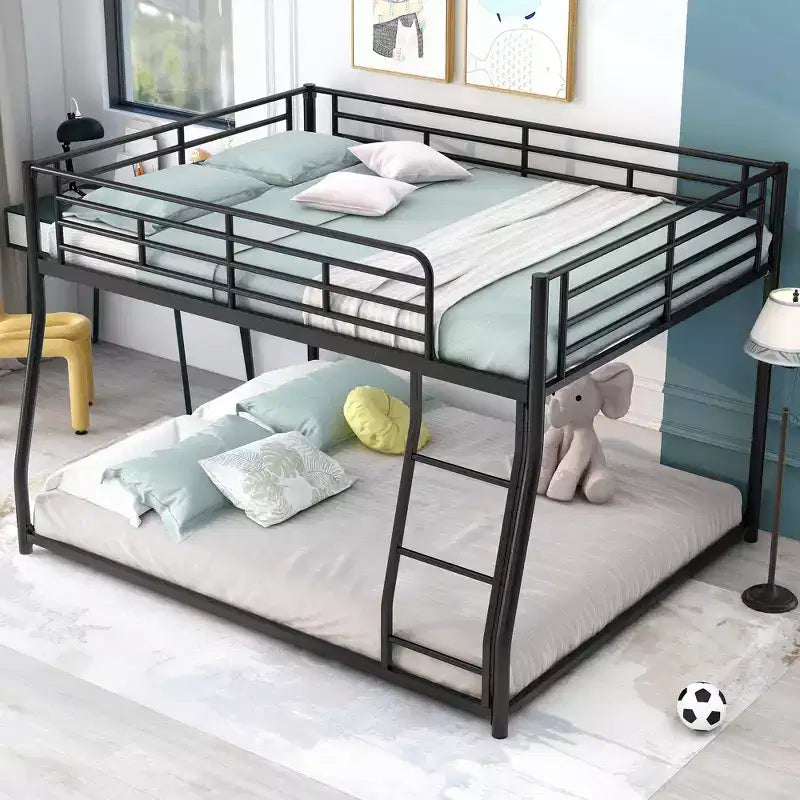 Metal Bunk Bed Twin XL over Queen with Ladder 82.4''
