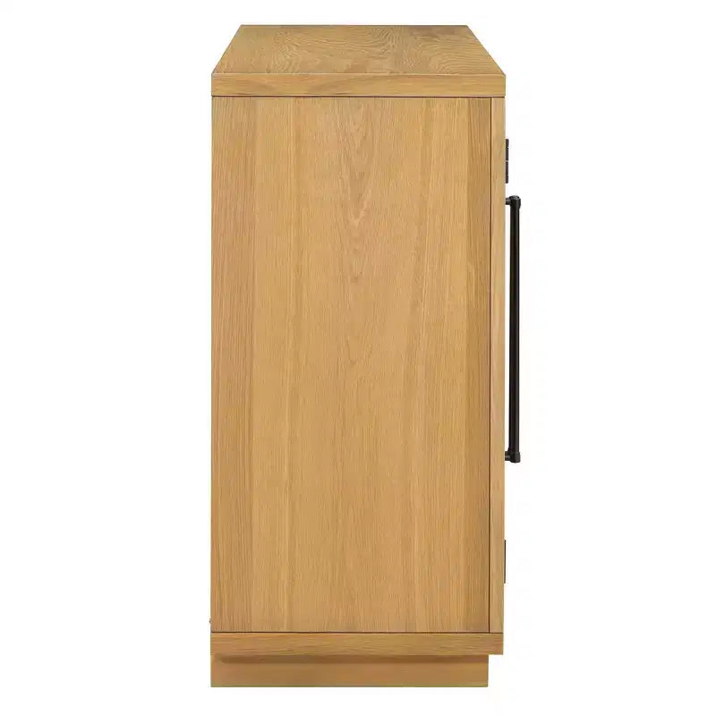 MDF 4-Door Sideboard Buffet Cabinet with Glass Doors 60''