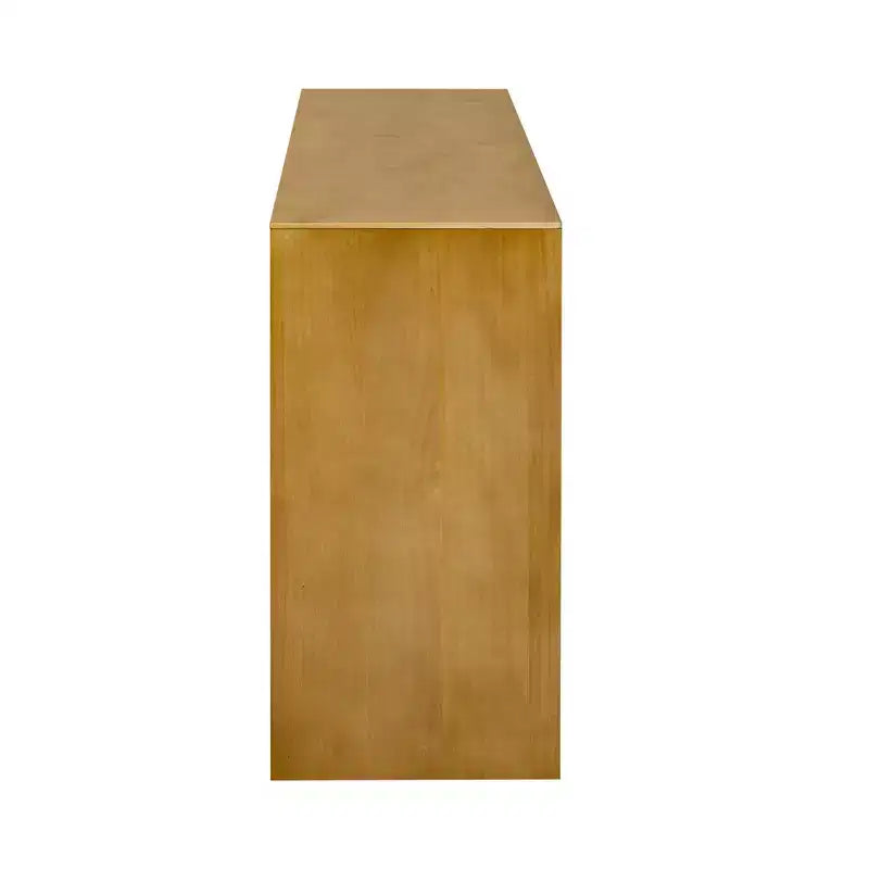 MDF Wood Veneer Sideboard Cabinet with Open Shelf 60''