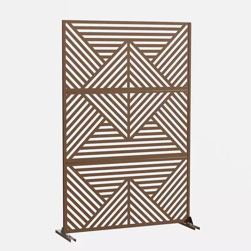 Galvanized Steel Freestanding Outdoor Privacy Screen