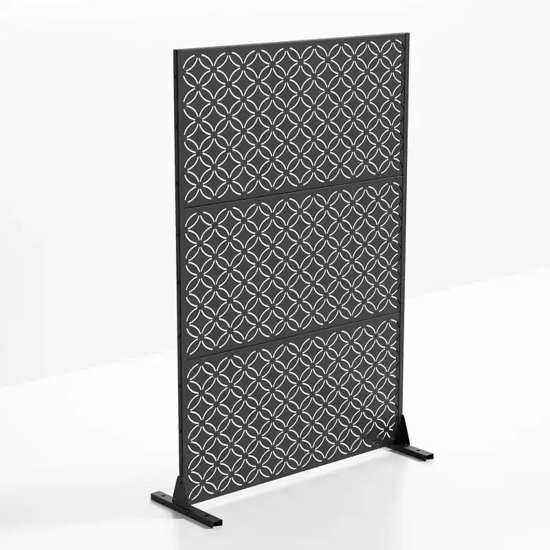 Galvanized Steel Freestanding Outdoor Privacy Screen