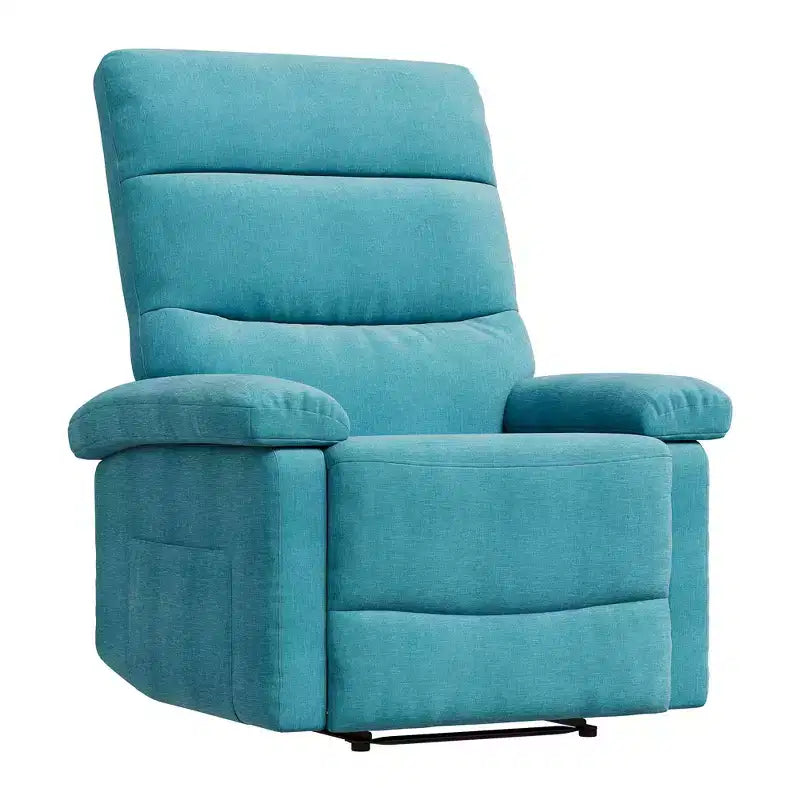 Fabric Manual Recliner Chair with Side Pocket