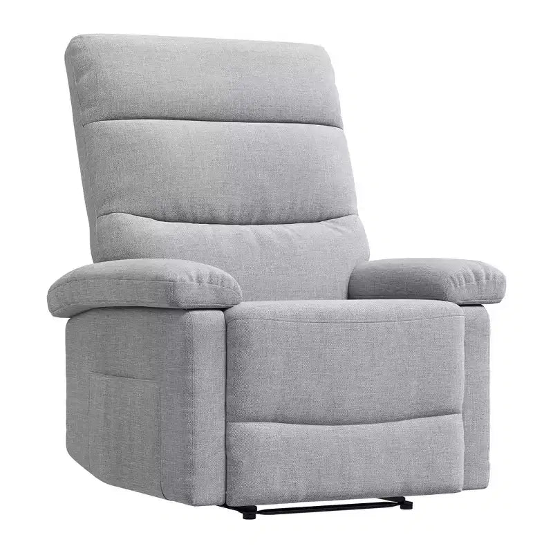 Fabric Manual Recliner Chair with Side Pocket