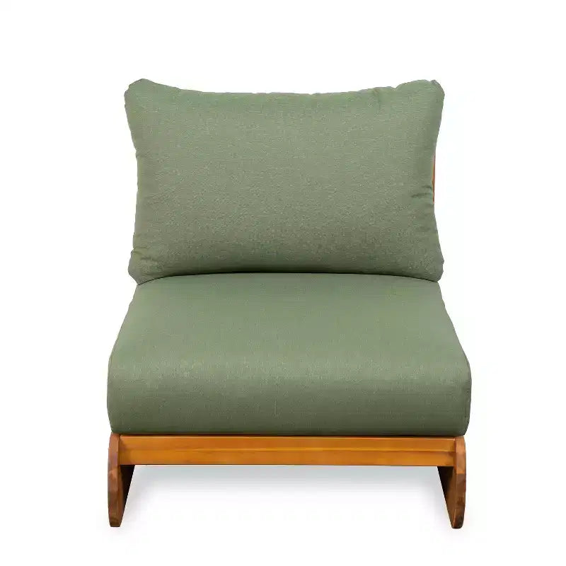 Christopher Knight Home Tavriel Ensemble de 5 places assises de terrasse en bois d'acacia style moderne du milieu du siècle avec coussins épais, table non incluse