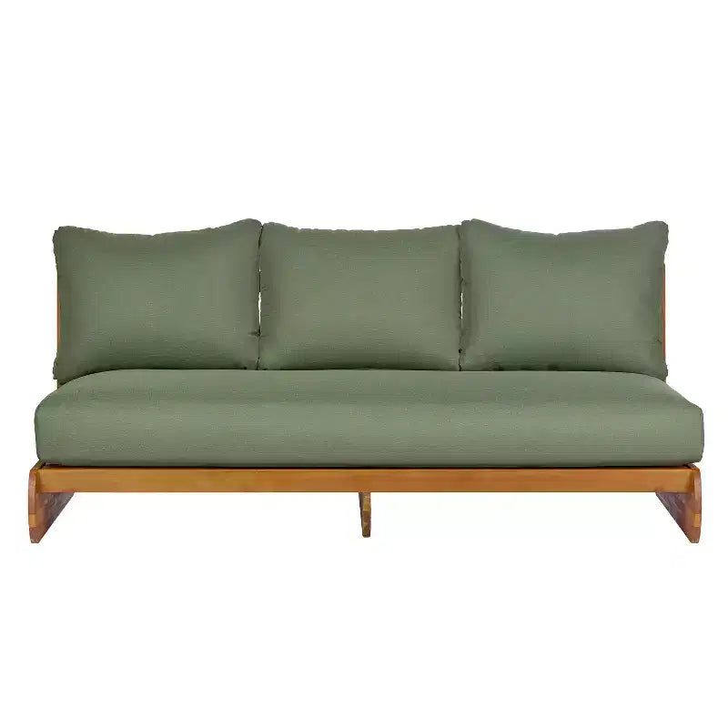 Christopher Knight Home Tavriel Ensemble de 5 places assises de terrasse en bois d'acacia style moderne du milieu du siècle avec coussins épais, table non incluse