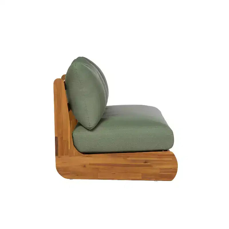 Christopher Knight Home Tavriel Ensemble de 5 places assises de terrasse en bois d'acacia style moderne du milieu du siècle avec coussins épais, table non incluse