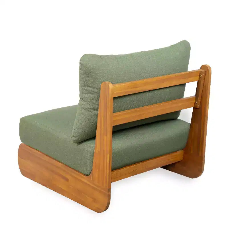 Christopher Knight Home Tavriel Ensemble de 5 places assises de terrasse en bois d'acacia style moderne du milieu du siècle avec coussins épais, table non incluse