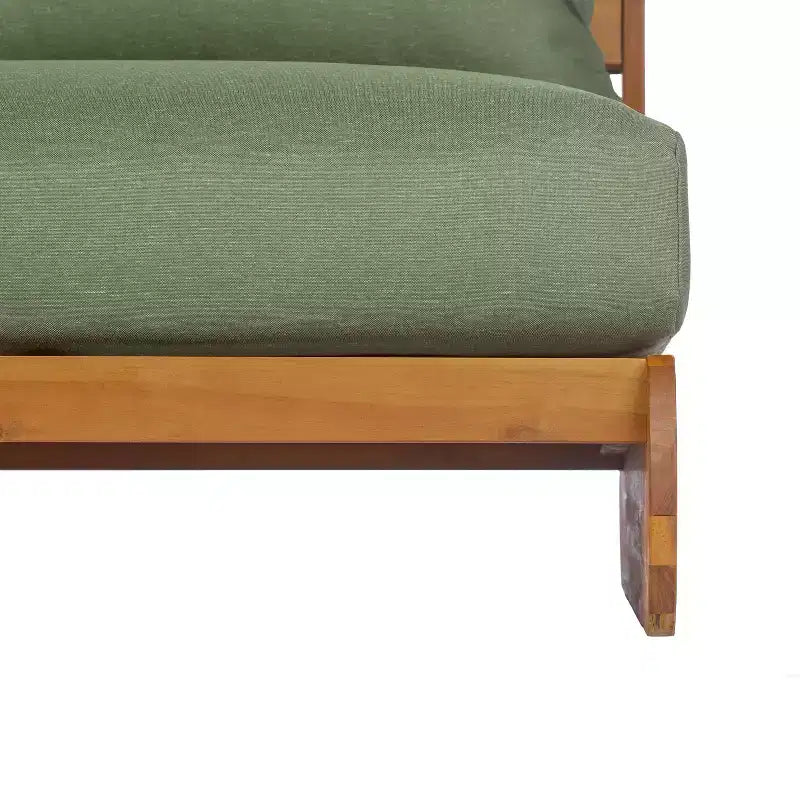 Christopher Knight Home Tavriel Ensemble de 5 places assises de terrasse en bois d'acacia style moderne du milieu du siècle avec coussins épais, table non incluse