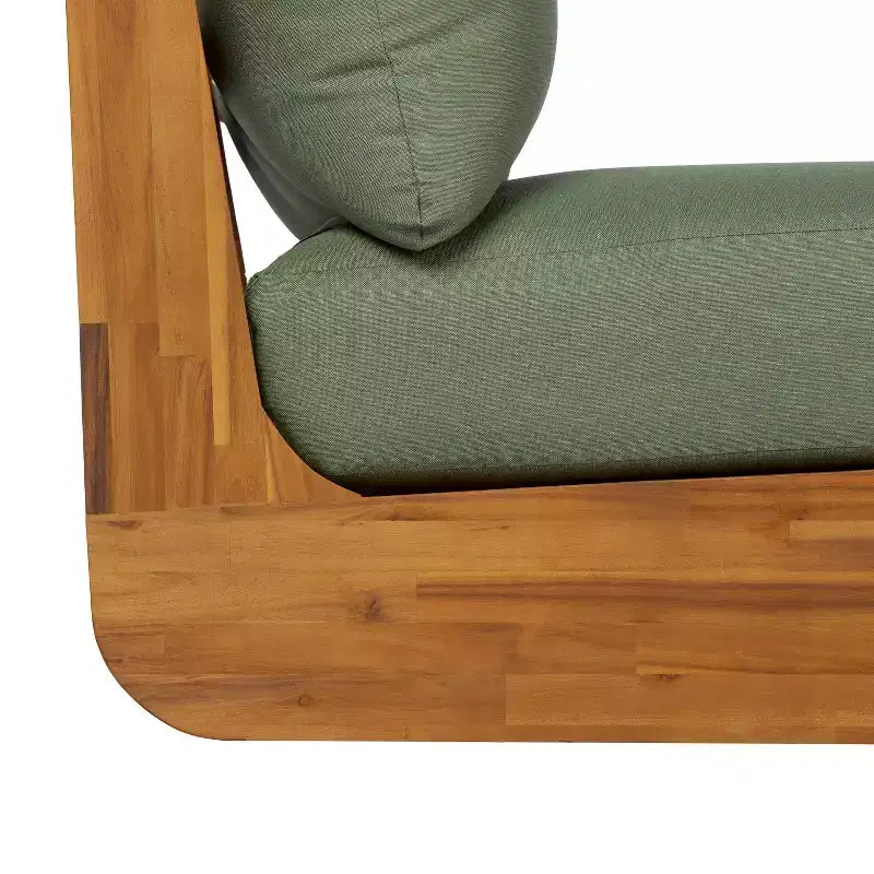 Christopher Knight Home Tavriel Ensemble de 5 places assises de terrasse en bois d'acacia style moderne du milieu du siècle avec coussins épais, table non incluse