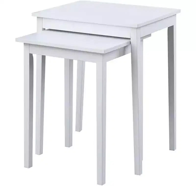 Table d'appoint gigogne en bois blanche 26,25 po