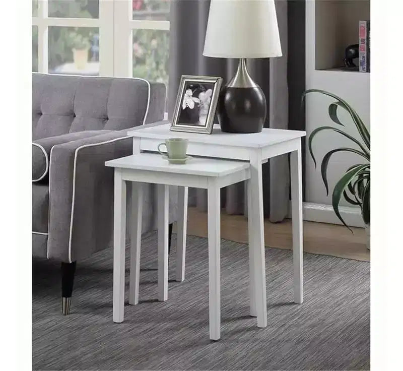 Table d'appoint gigogne en bois blanche 26,25 po