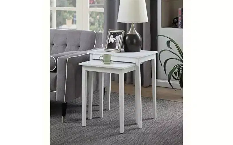 Table d'appoint gigogne en bois blanche 26,25 po