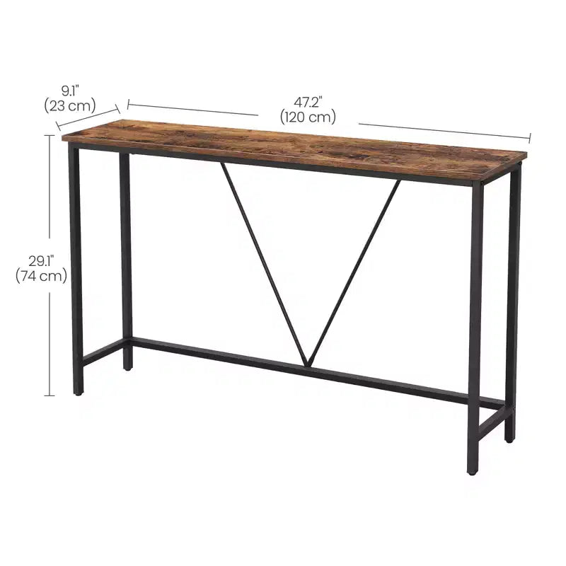 Particleboard Steel Frame Narrow Console Table 47.2''