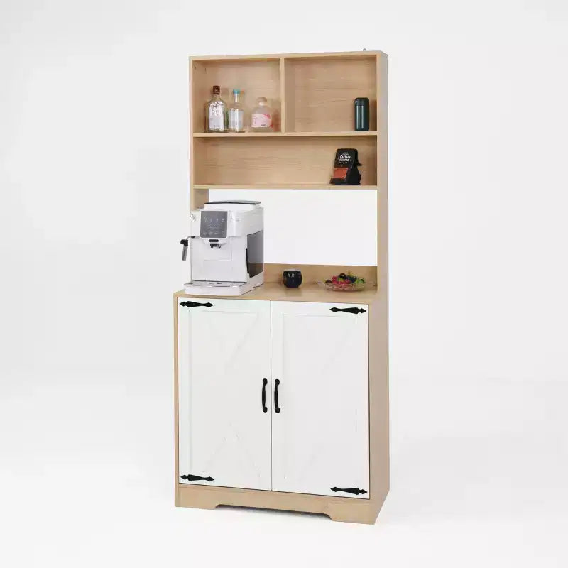 Wooden Sideboard Cabinet with 4 Doors and 2 Drawers