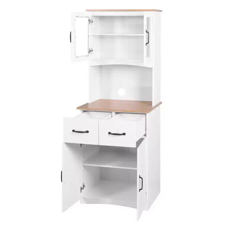 Wooden Sideboard Cabinet with 4 Doors and 2 Drawers