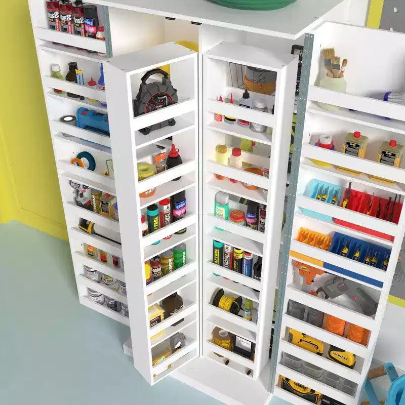 Steel Garage Storage Cabinet with Rotating Shelves