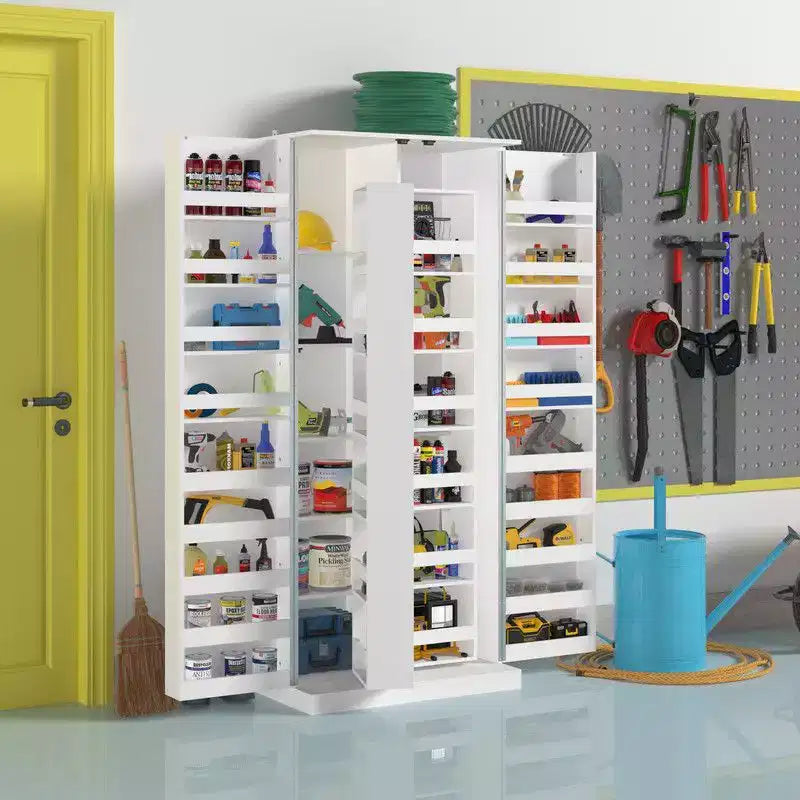 Steel Garage Storage Cabinet with Rotating Shelves