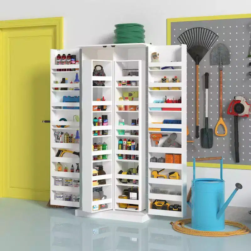 Steel Garage Storage Cabinet with Rotating Shelves