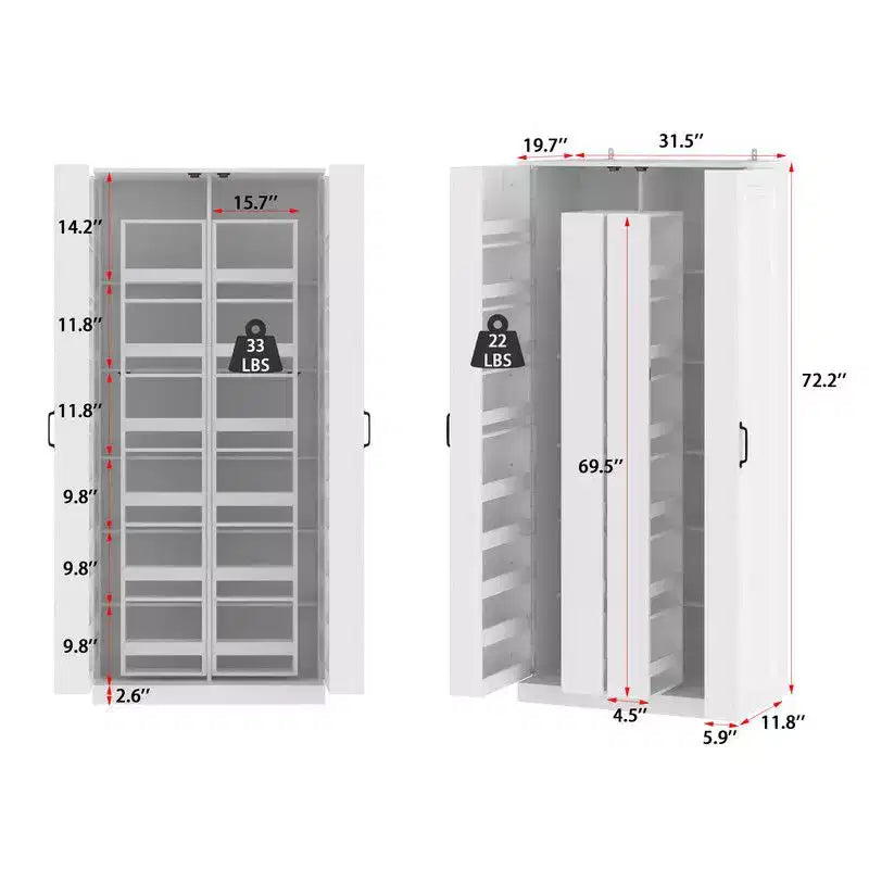 Steel Garage Storage Cabinet with Rotating Shelves