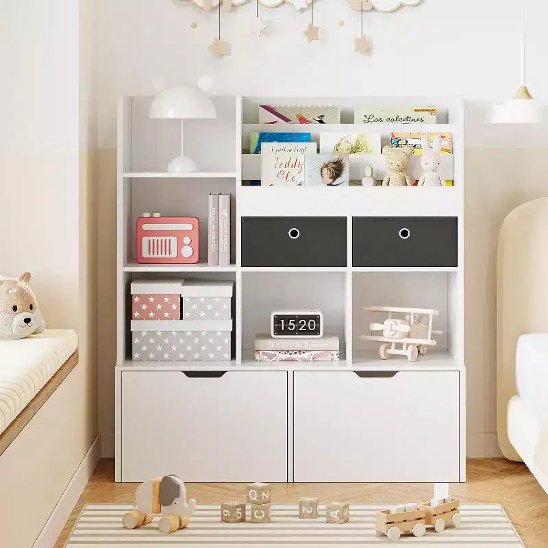 Wood Kids Bookshelf with 4 Drawers 47.8''