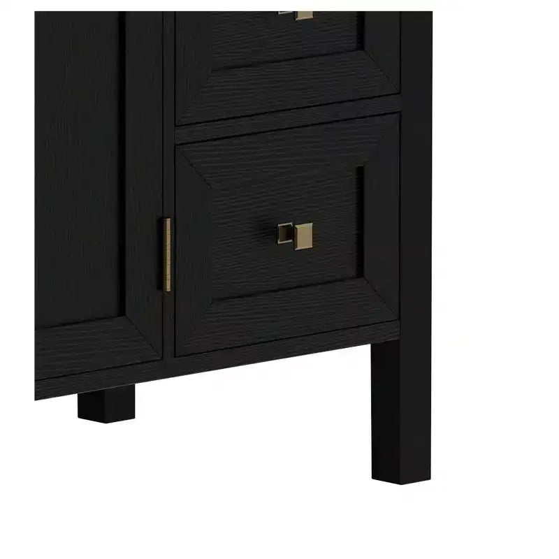 Wood Bathroom Vanity Cabinet with Ceramic Sink 36''