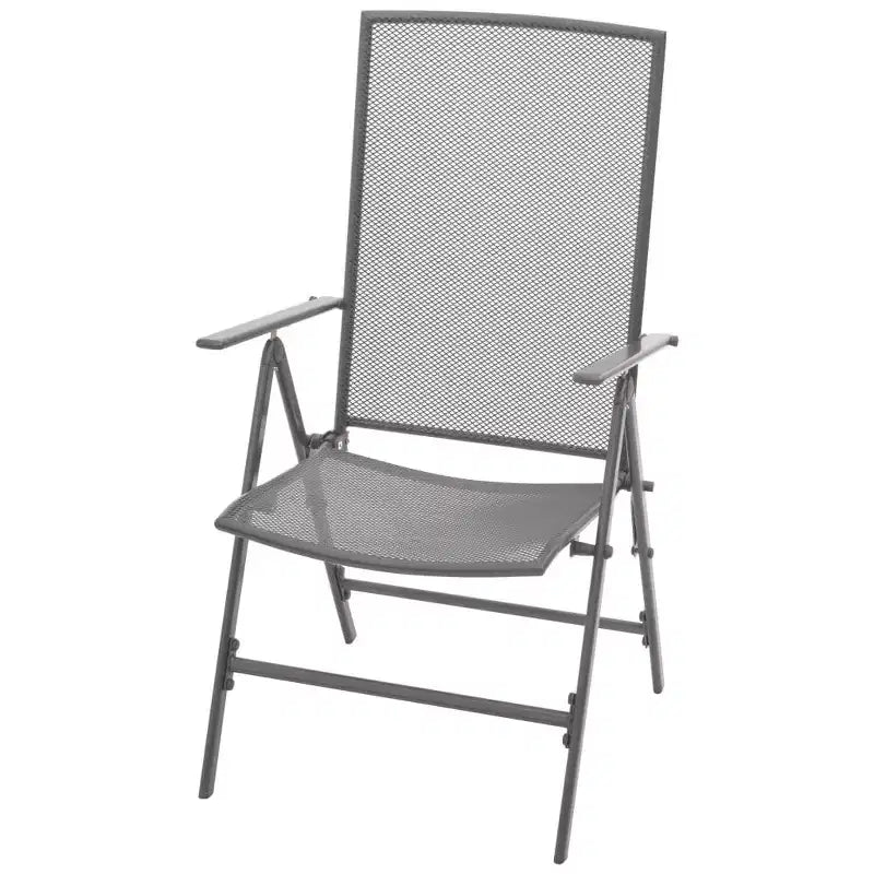 vidaXL Ensemble de salle à manger d'extérieur 3 pcs Acier Anthracite
