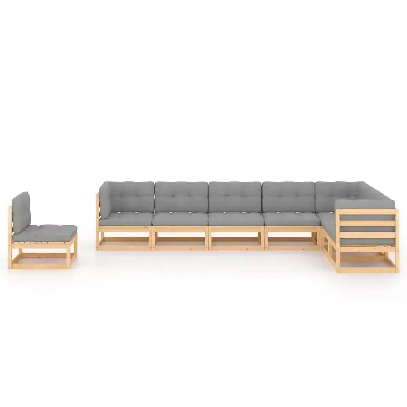 vidaXL Salon de jardin en bois pin massif solide grand modulable