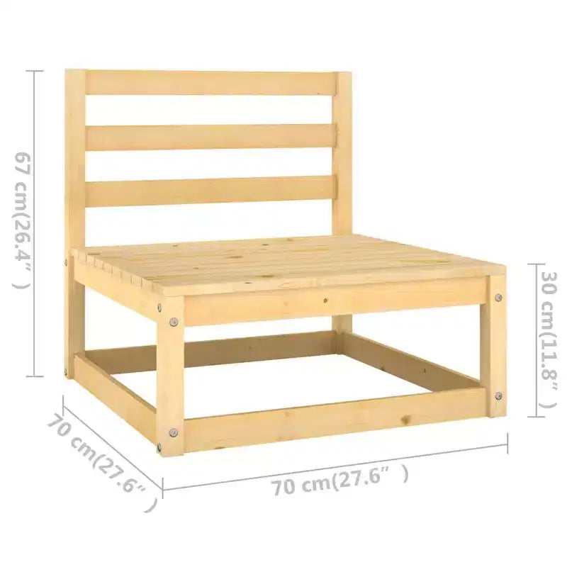 vidaXL Salon de jardin en bois pin massif solide grand modulable