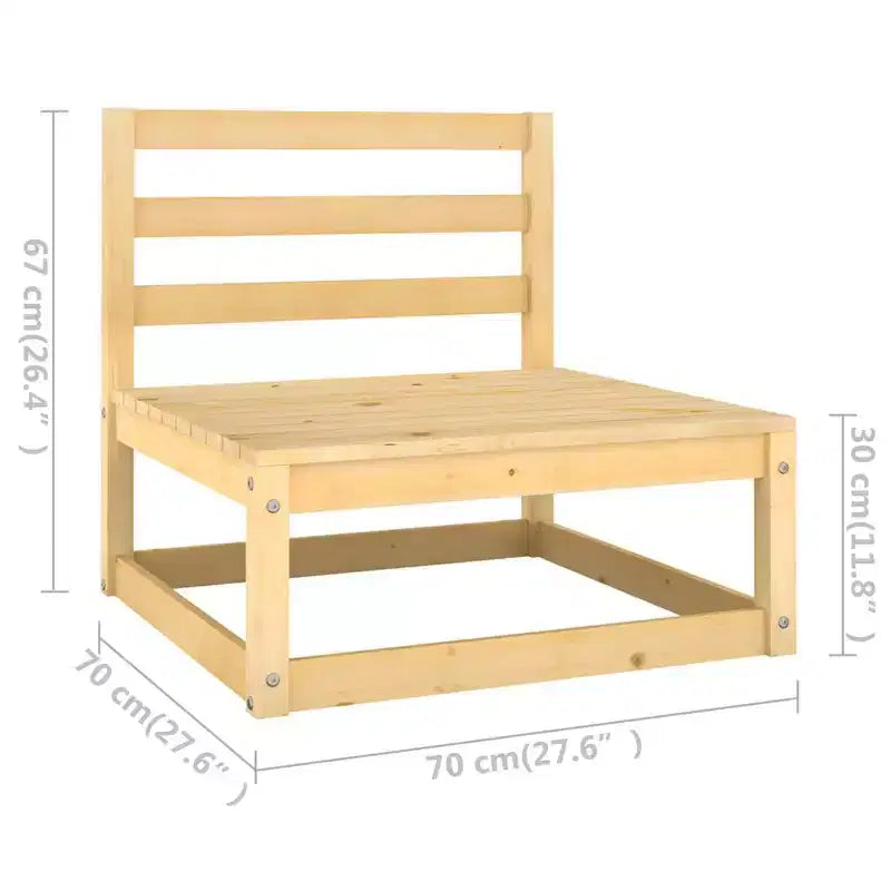 vidaXL Salon de jardin en bois naturel avec coussins gris