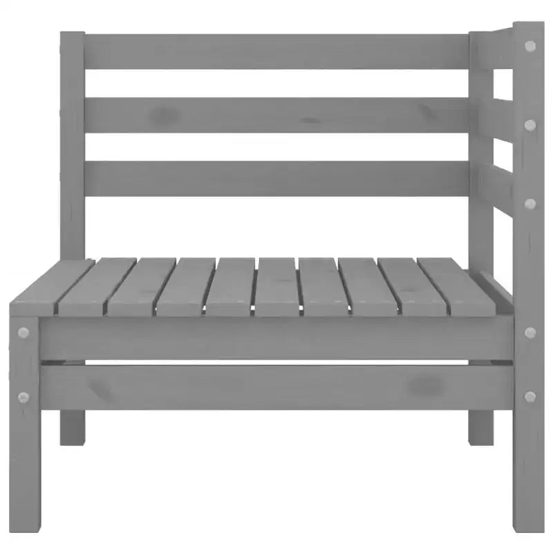 vidaXL Salon de jardin 6 pièces en pin massif de style rétro gris – Mobilier d'extérieur confortable pour une configuration polyvalente et un assemblage facile