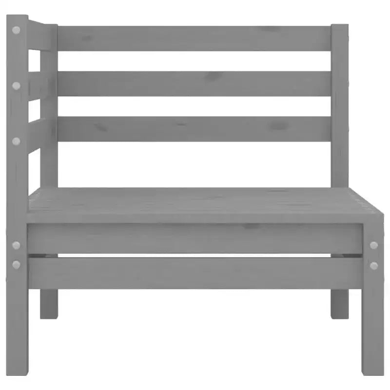 vidaXL Salon de jardin 6 pièces en pin massif de style rétro gris – Mobilier d'extérieur confortable pour une configuration polyvalente et un assemblage facile