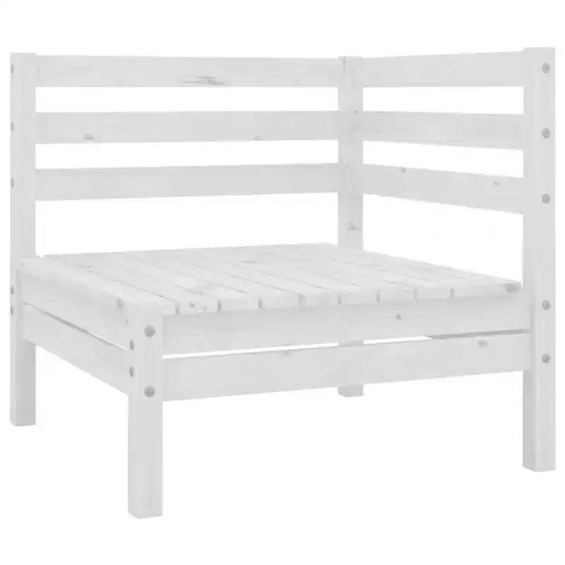 vidaXL Salon de jardin – 10 pièces en pin massif, design palette blanc rustique, résistant aux intempéries, idéal pour l l'intérieur et l'extérieur