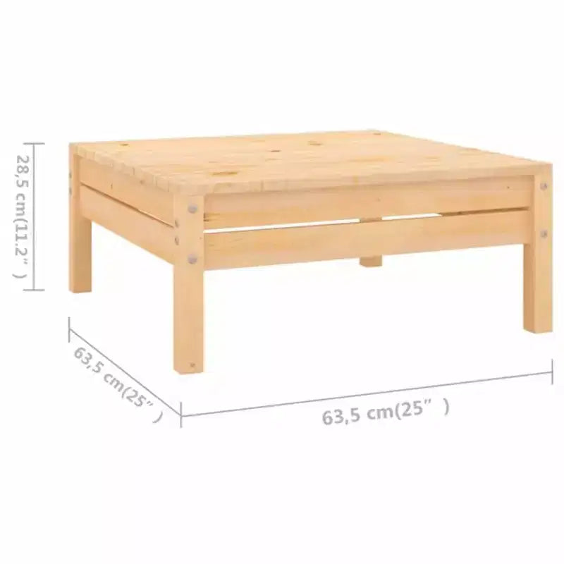 vidaXL Salon de jardin Bois de pin massif 5 pièces modulable - Marron