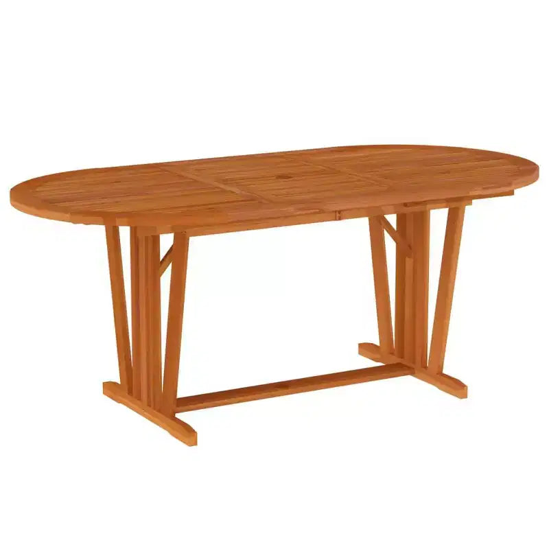 vidaXL Ensemble de salle à manger de jardin Bois d'eucalyptus massif brun-rougeâtre Taille M